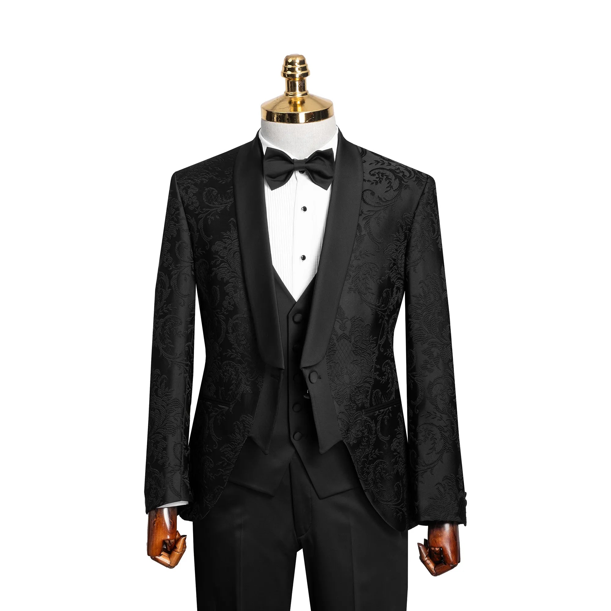 Black Regent 3-Piece Tailored-Fit Tuxedo