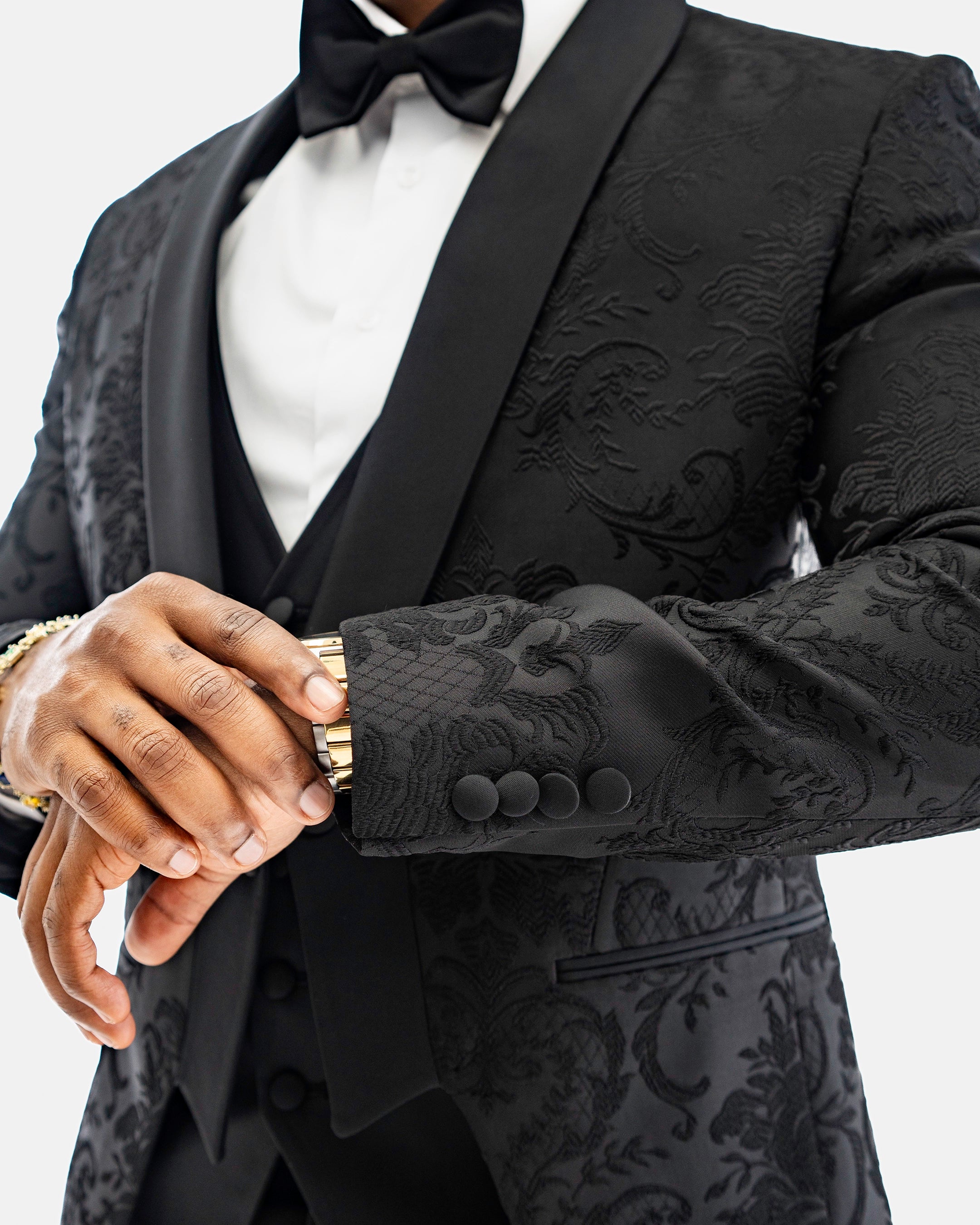 Black Regent 3-Piece Tailored-Fit Tuxedo
