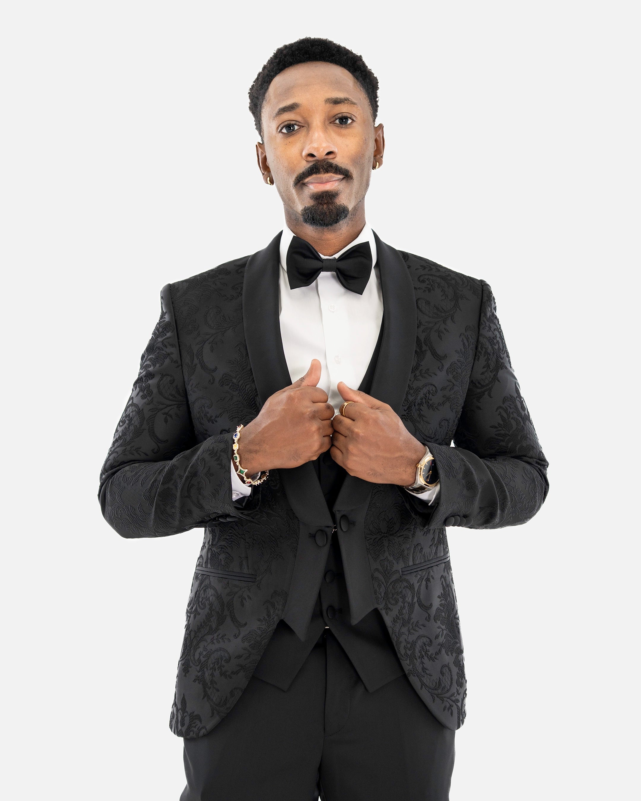 Black Regent 3-Piece Tailored-Fit Tuxedo