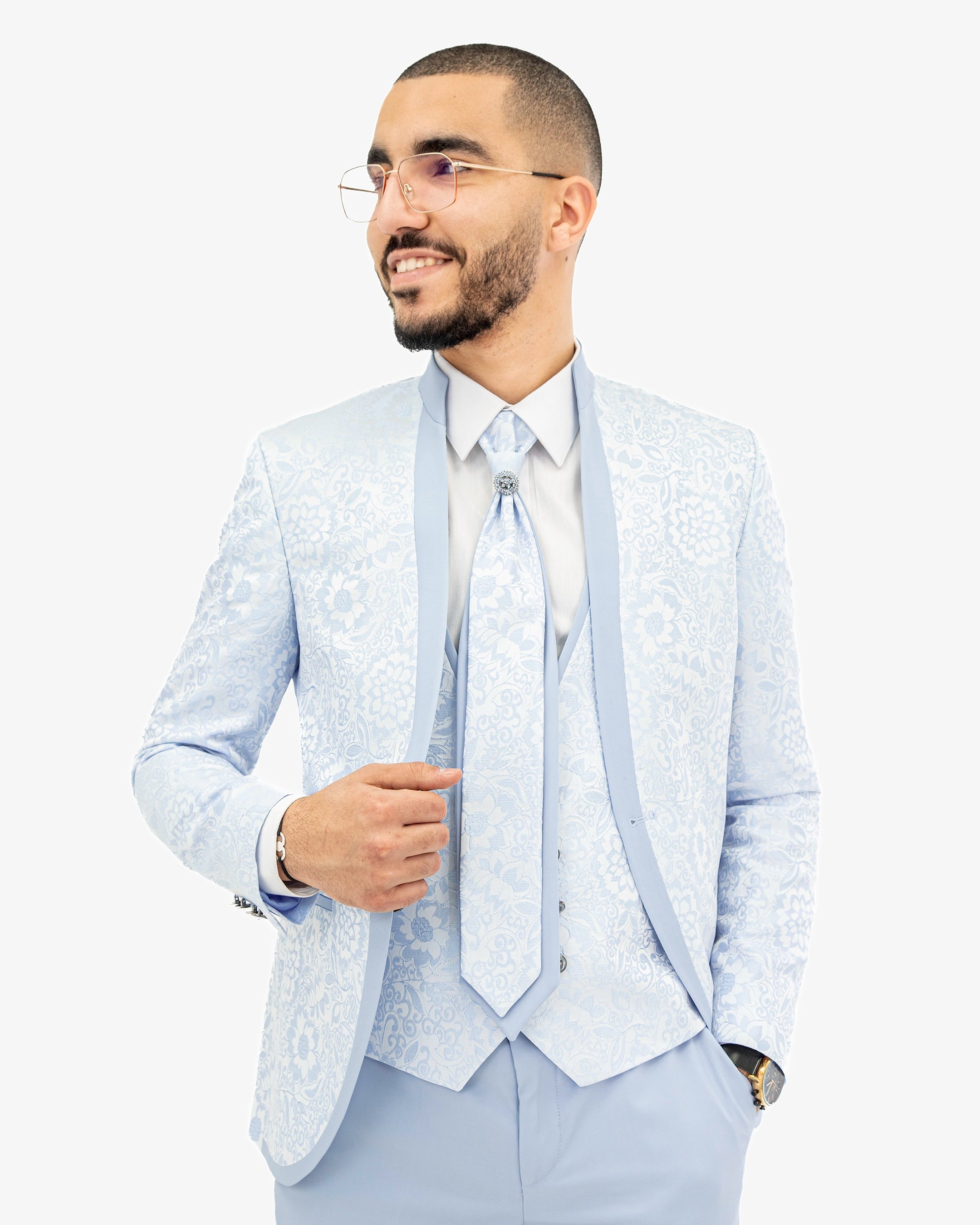 Virgil | Floral Western 3-Piece Tailored-Fit Tuxedo
