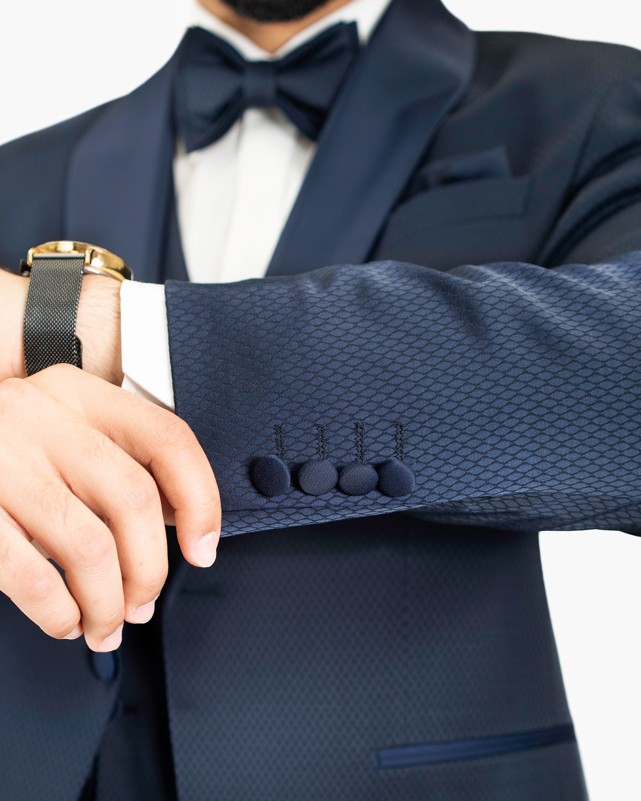 Arthur| Birdseye 3-Piece Tailored-Fit Tuxedo