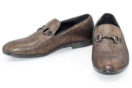 Black and Gold Tuxedo Slip-on Dress Loafer