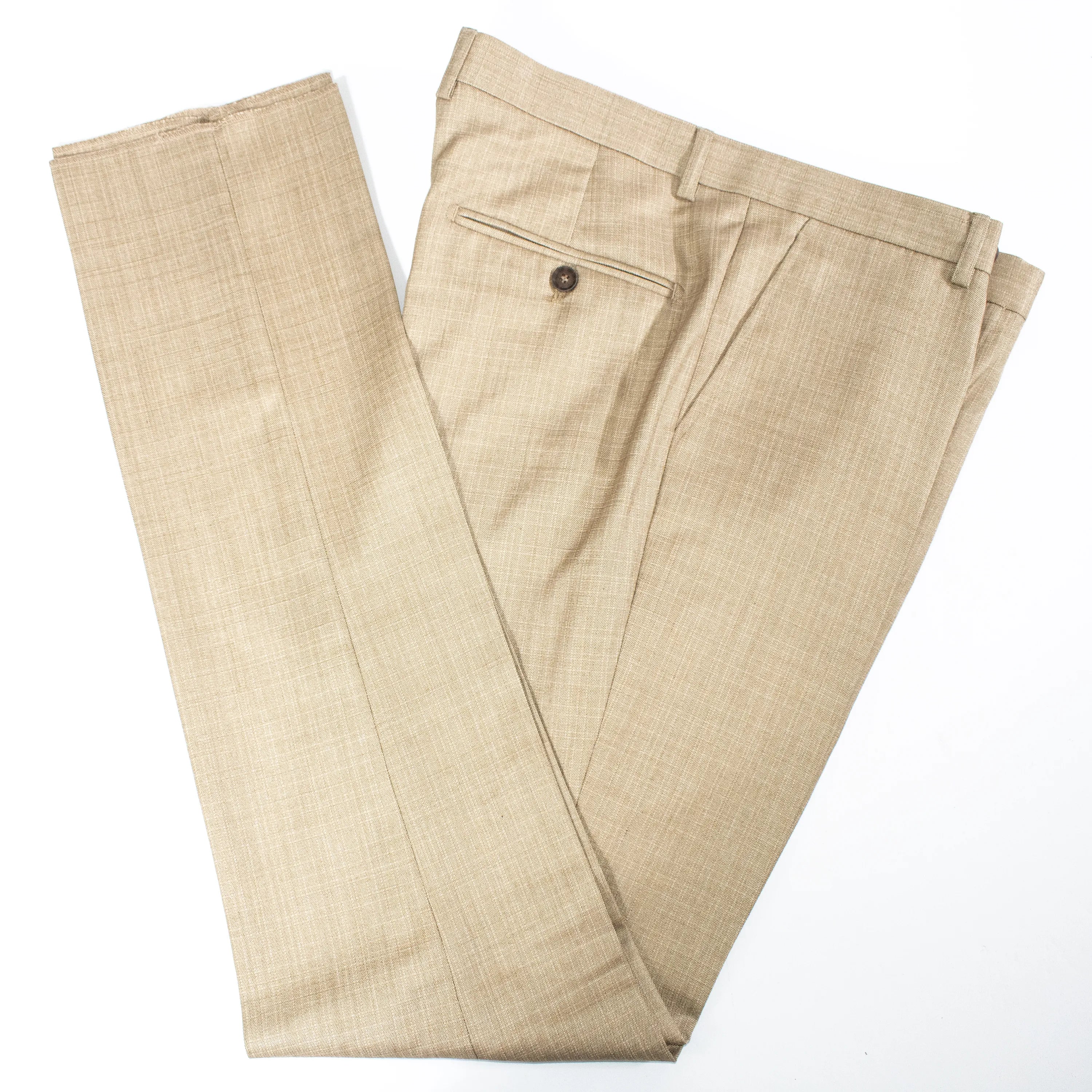 Beige Slim-Fit Pants
