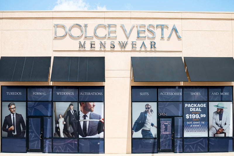 Dolce Vesta Menswear Storefront in Tulsa, Oklahoma.