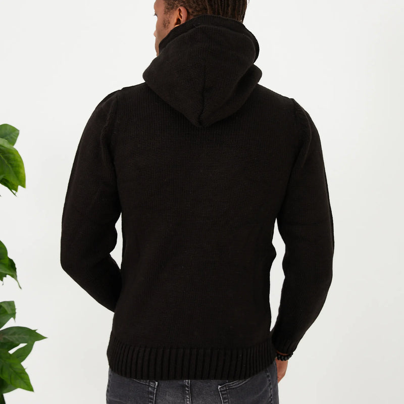 Men's Knitted Hoodie Sweatshirt