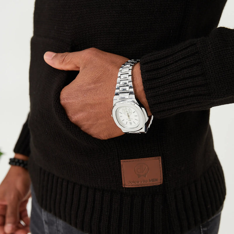 Men's Knitted Hoodie Sweatshirt