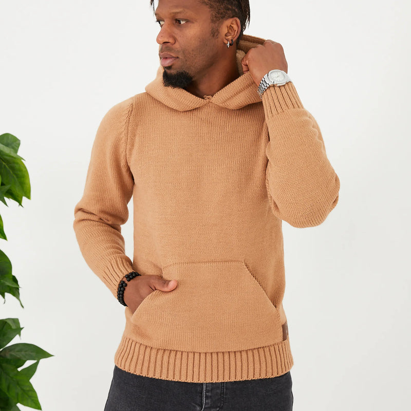 Men's Knitted Hoodie Sweatshirt