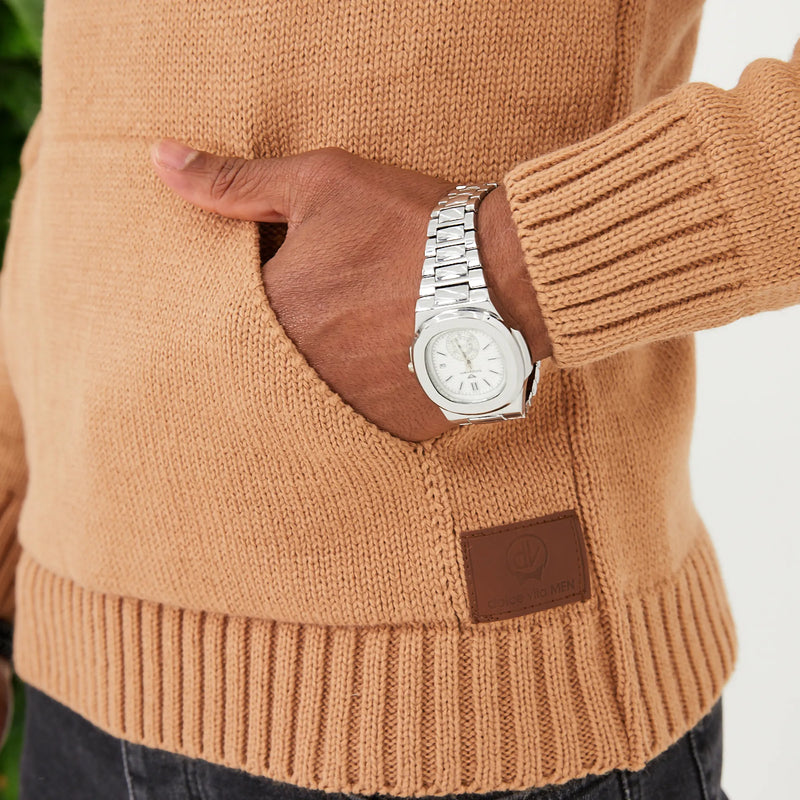 Men's Knitted Hoodie Sweatshirt