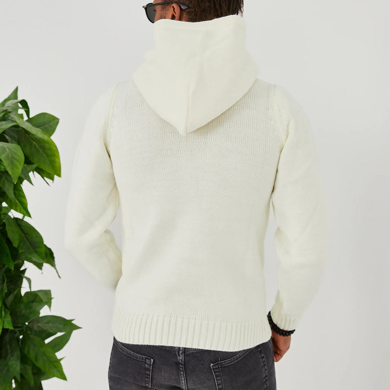 Men's Knitted Hoodie Sweatshirt