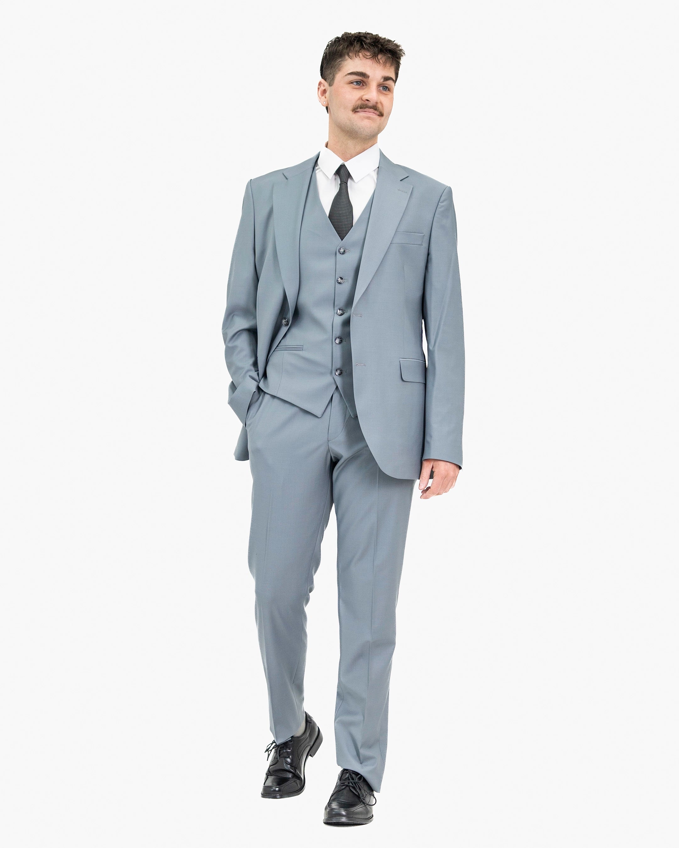 Hugo | Ash Gray 3-Piece Tailored-Fit Suit