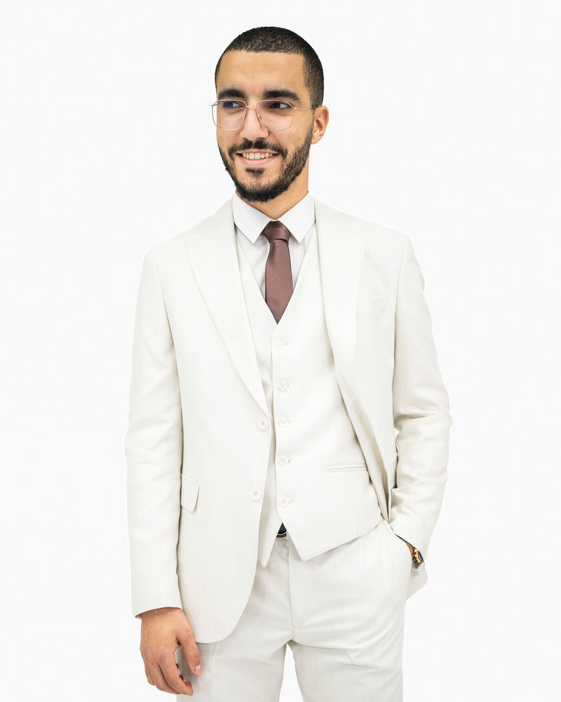 Hugo | Natural 3-Piece Tailored-Fit Suit