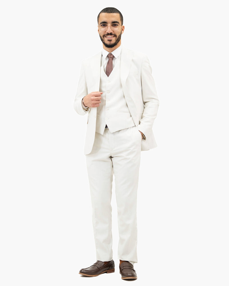 Hugo | Natural 3-Piece Tailored-Fit Suit