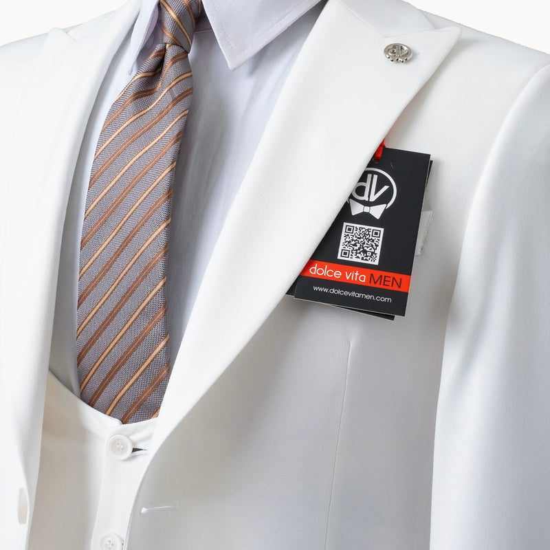 Calvin | Off-White 3-Piece Tailored-Fit Suit