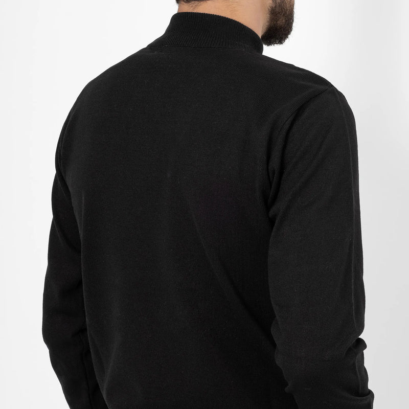 Black Long Sleeve Mock Turtleneck