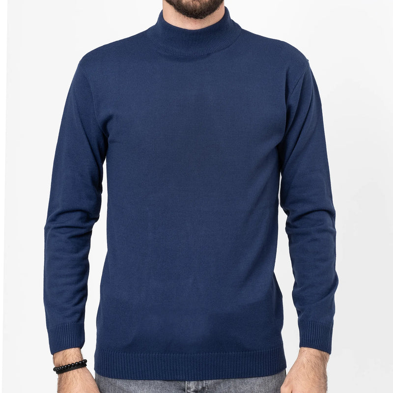 Indigo Long Sleeve Mock Turtleneck