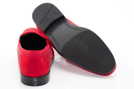 Men's Red Rhinestone Dress Loafer