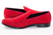 Men's Red Rhinestone Dress Loafer