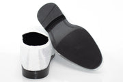 Men's White Rhinestone Dress Loafer