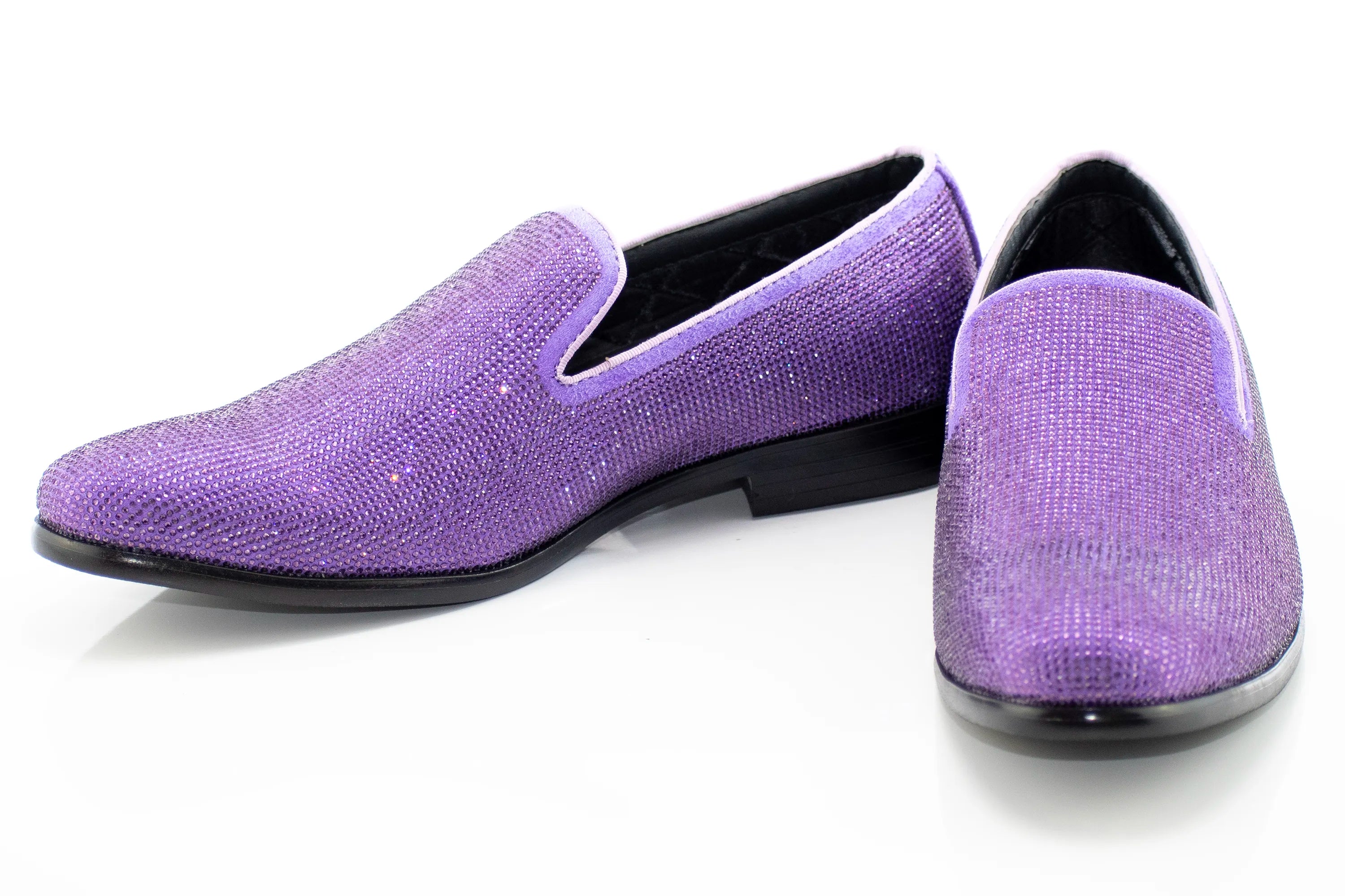 Lavender Rhinestone Loafers​ | Sparkly