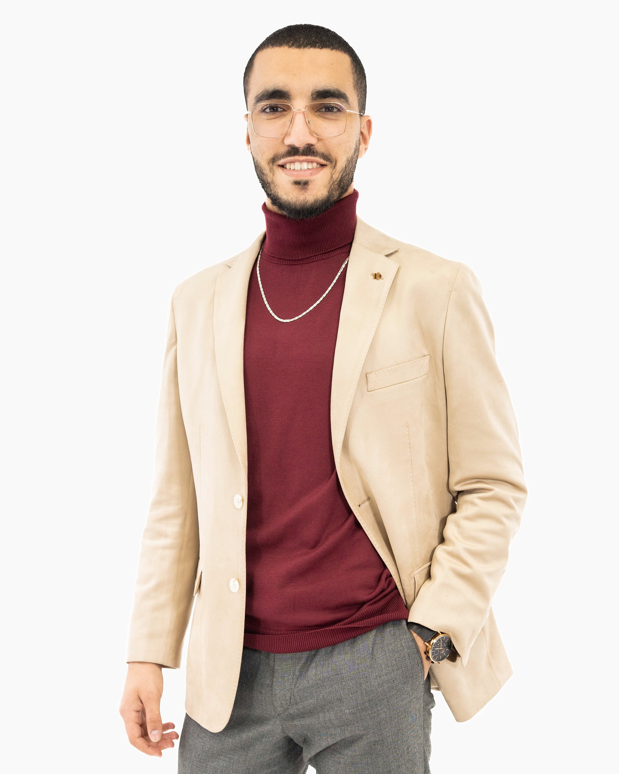 Suede Modern-Fit Sport Jacket
