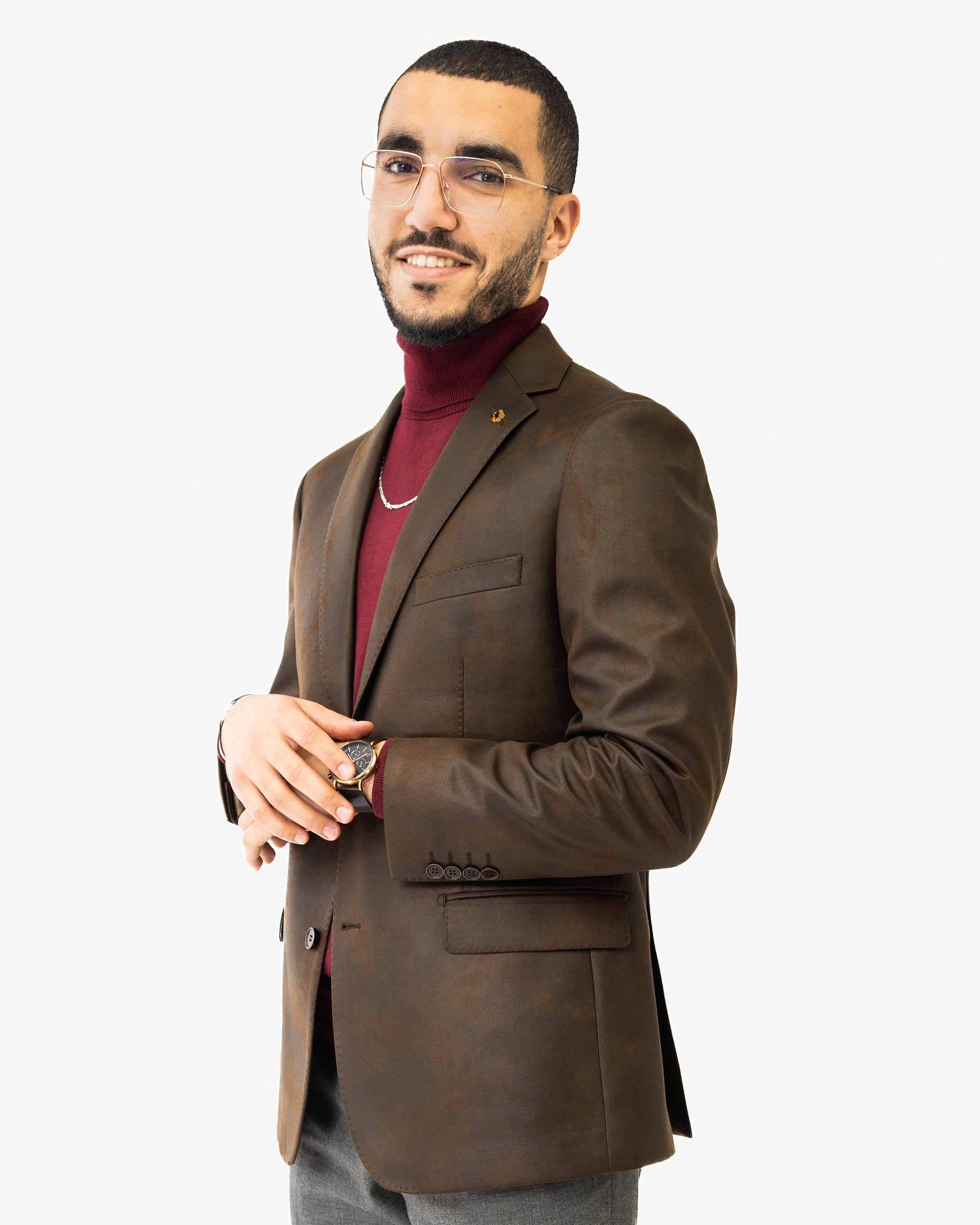 Suede Modern-Fit Sport Jacket