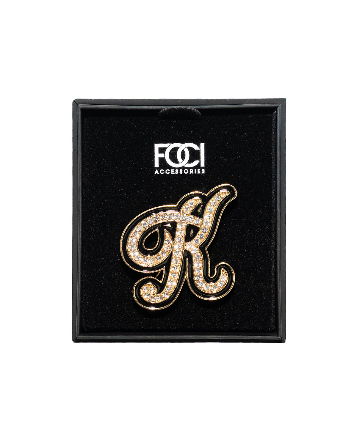 Gold Monogram Lapel Pin "K" | Dolce Vesta