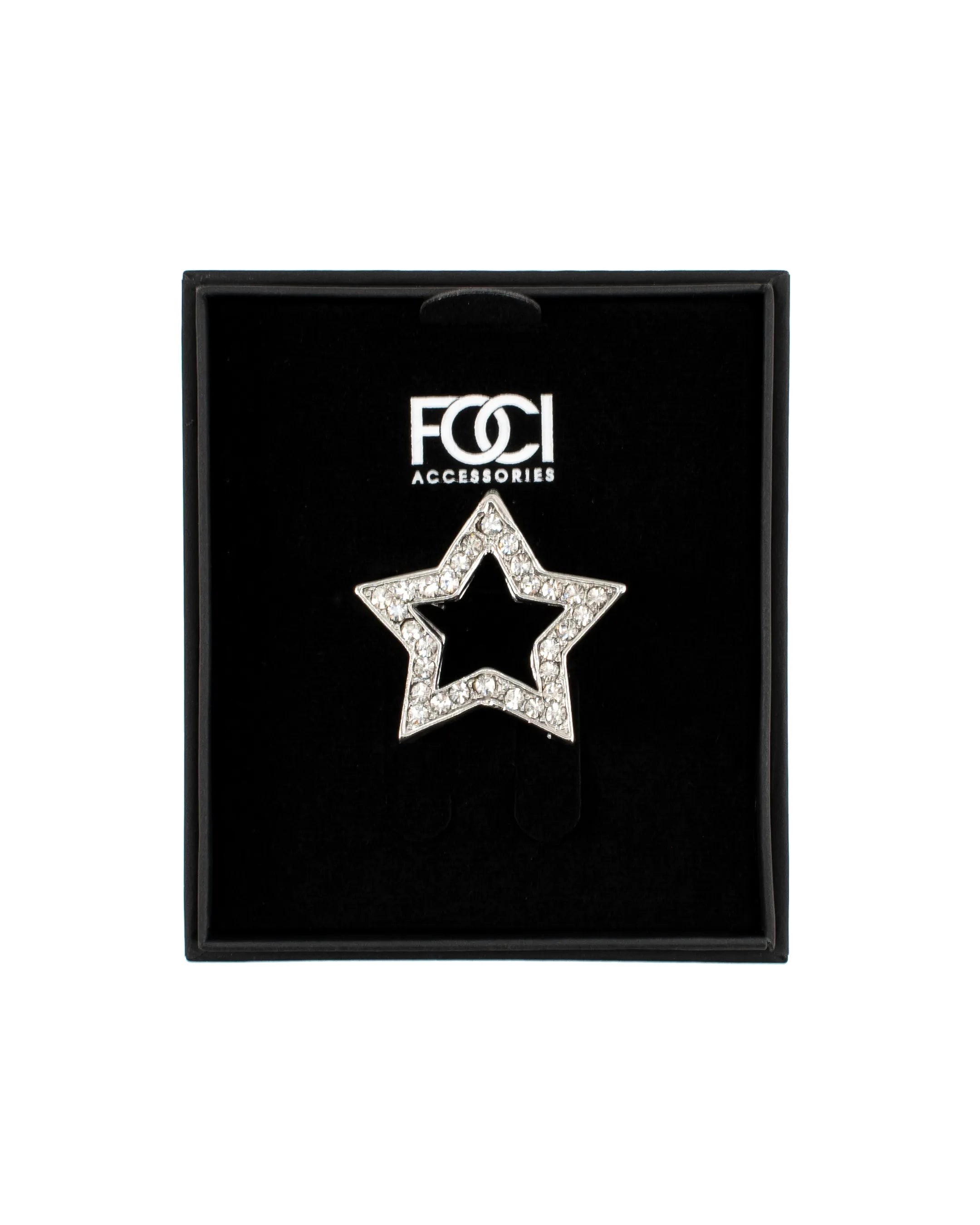 Crystal Contour Star Lapel Pin