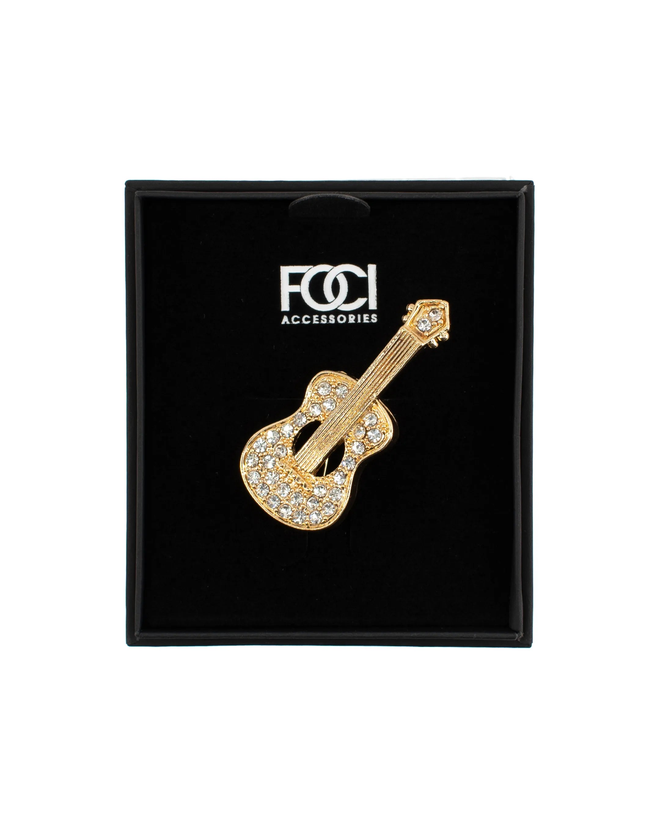 Crystal Guitarron Lapel Pin