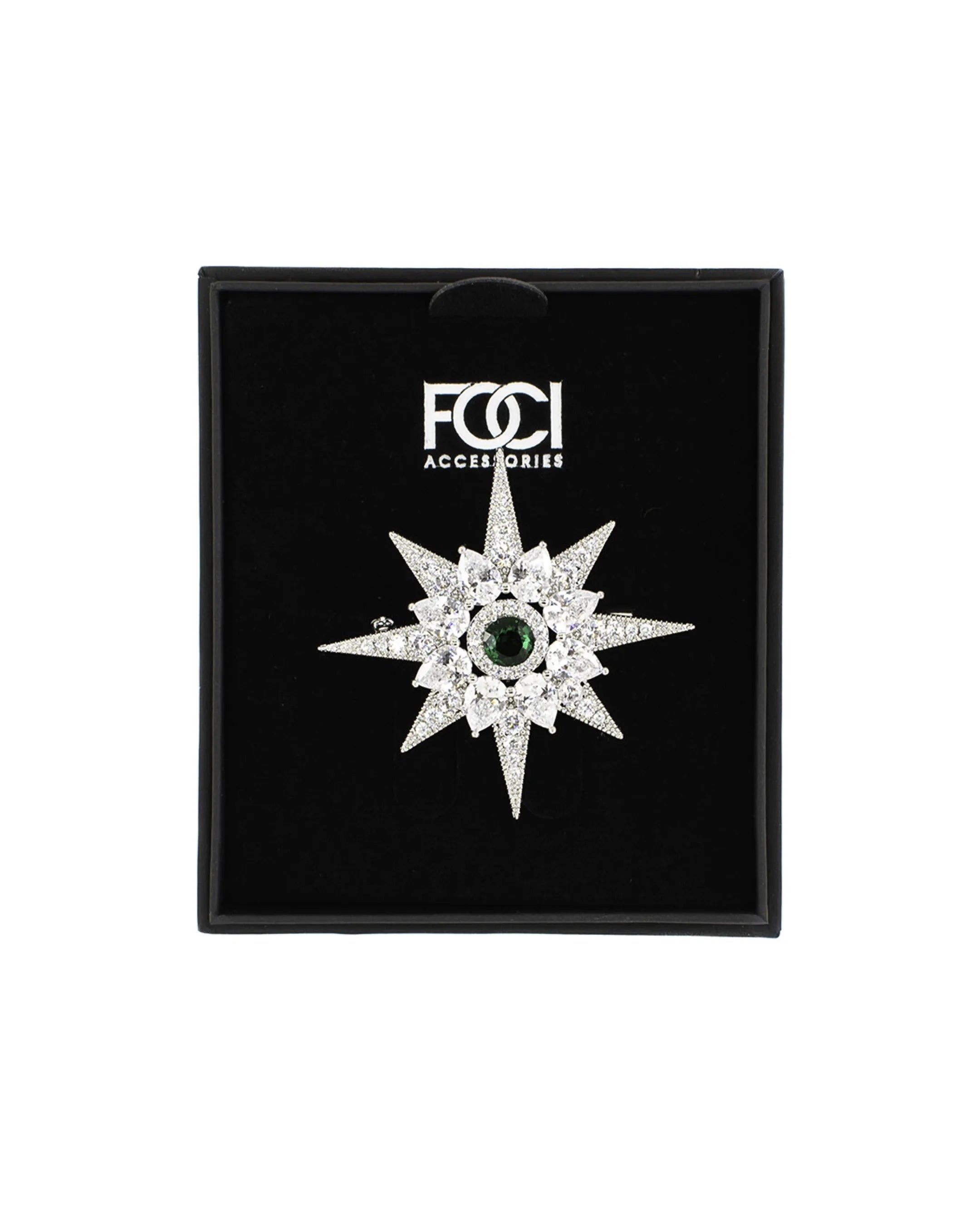 Crystal North Star Lapel Pin