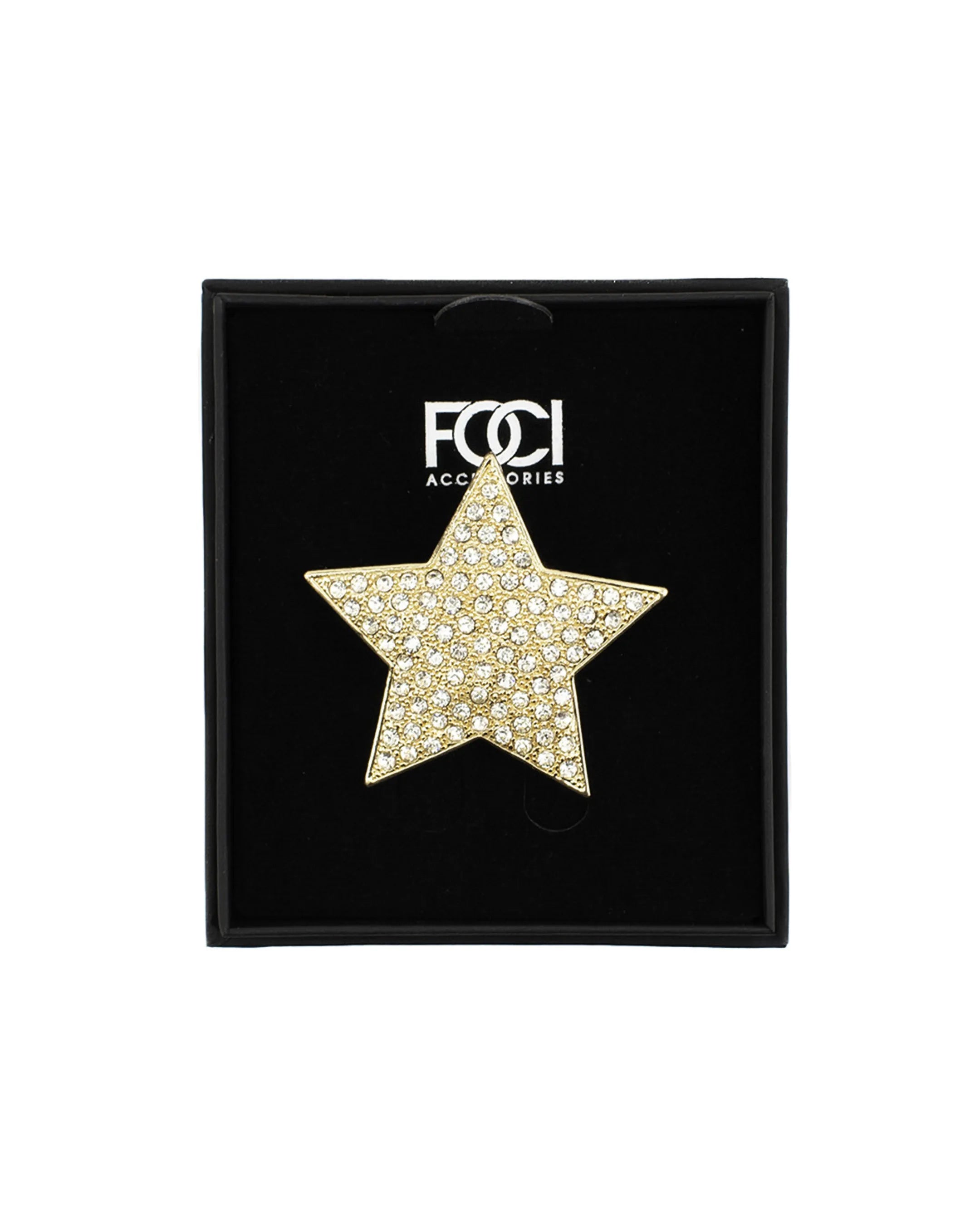 Large Crystal Star Lapel Pin