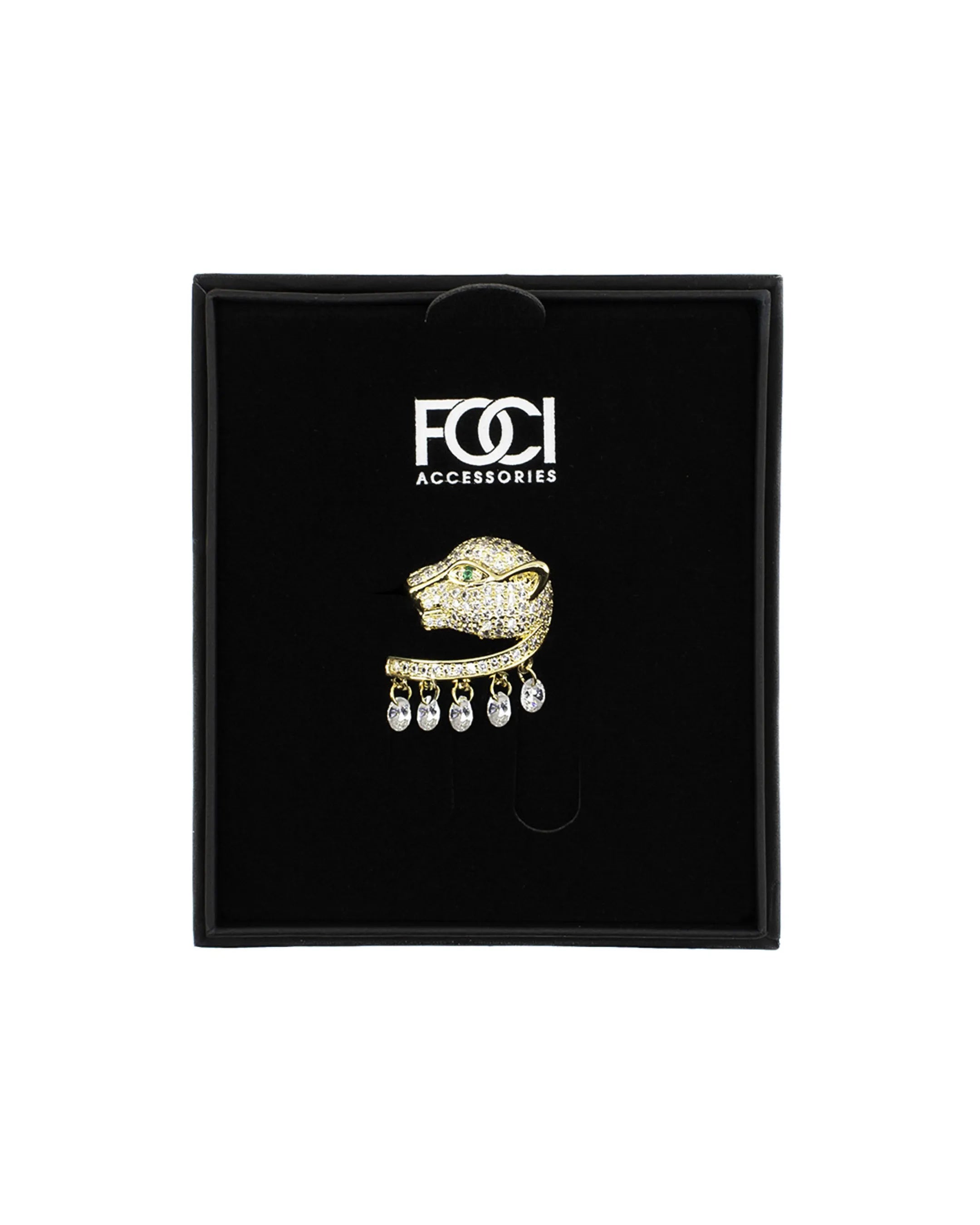 Crystal Cat Lapel Pin