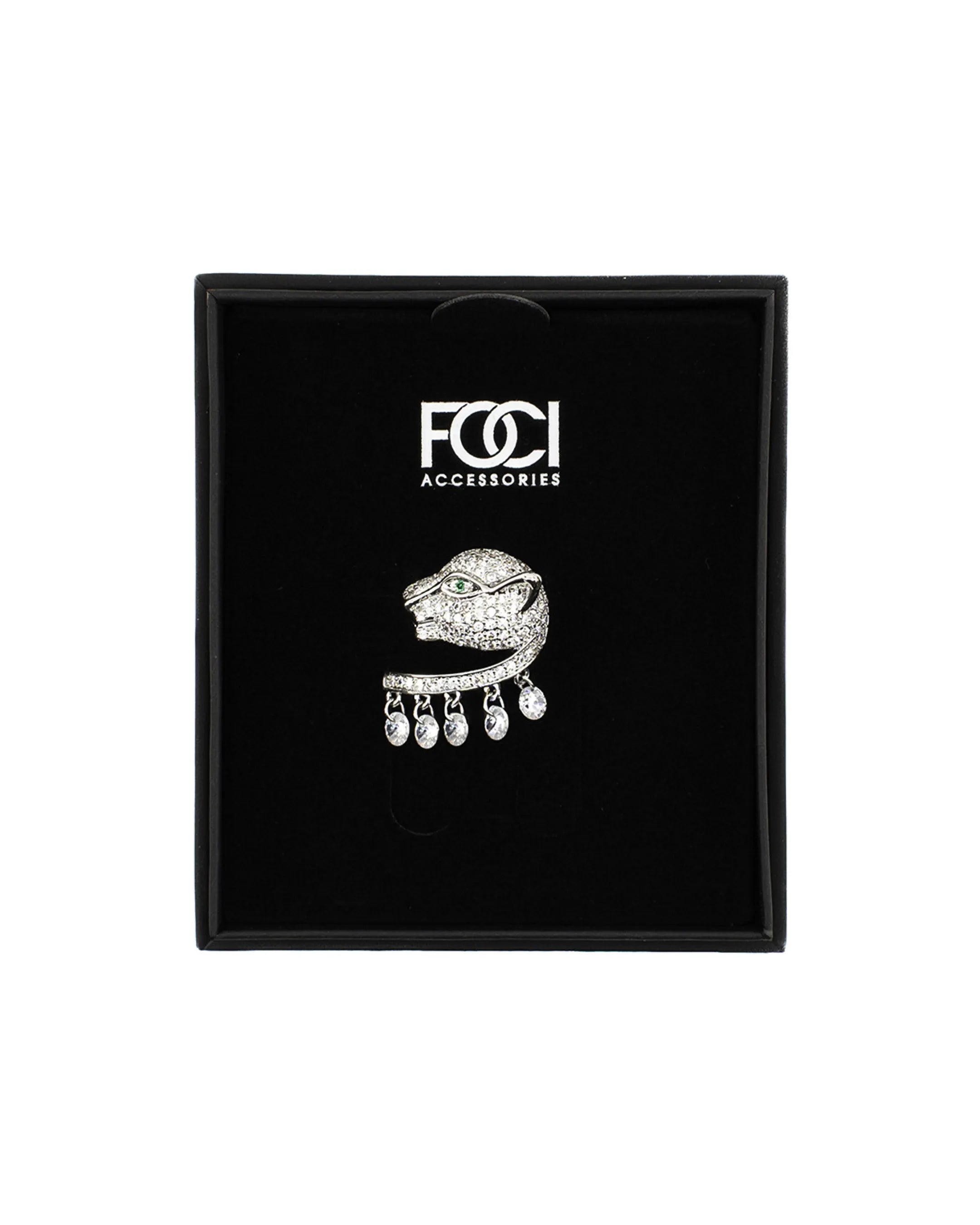 Crystal Cat Lapel Pin