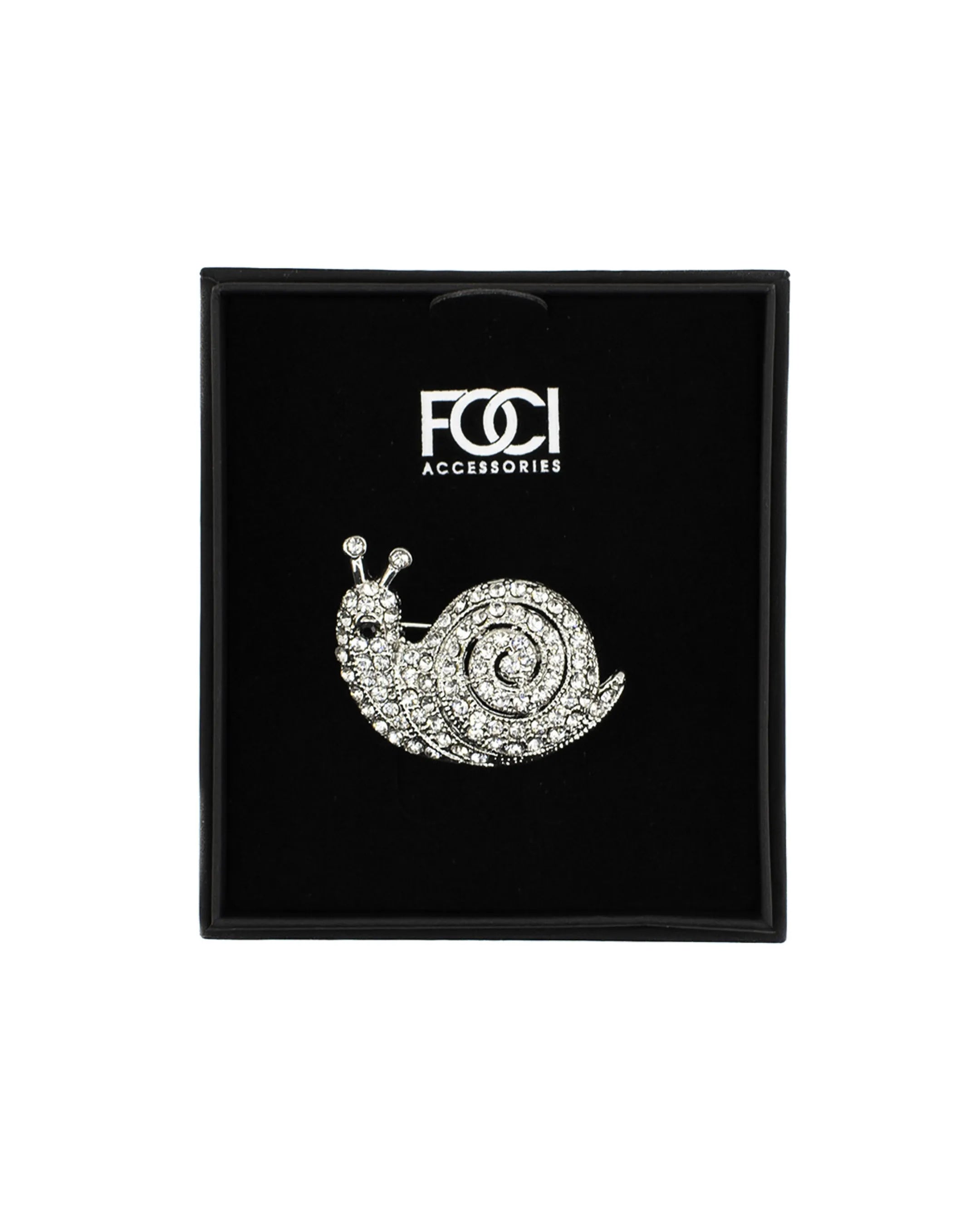 Crystal Snail Lapel Pin