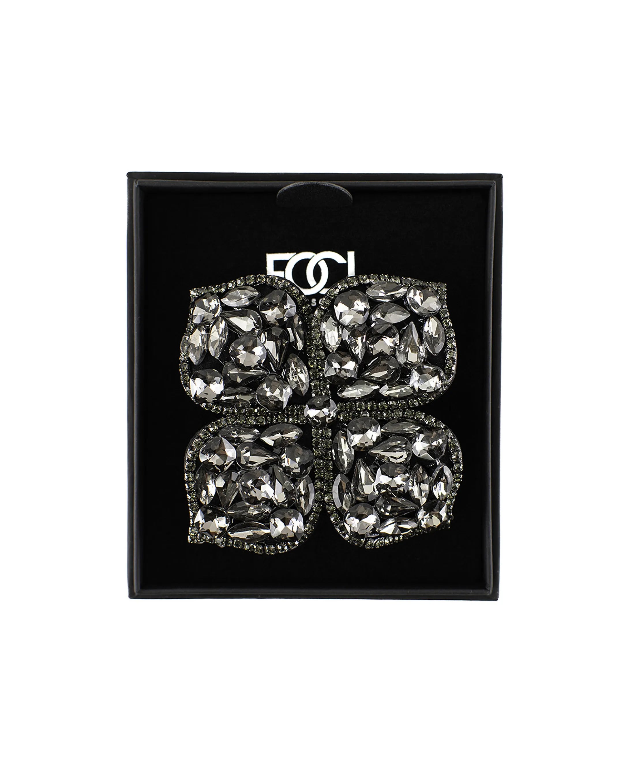 Jeweled Quatrefoil Lapel Pin