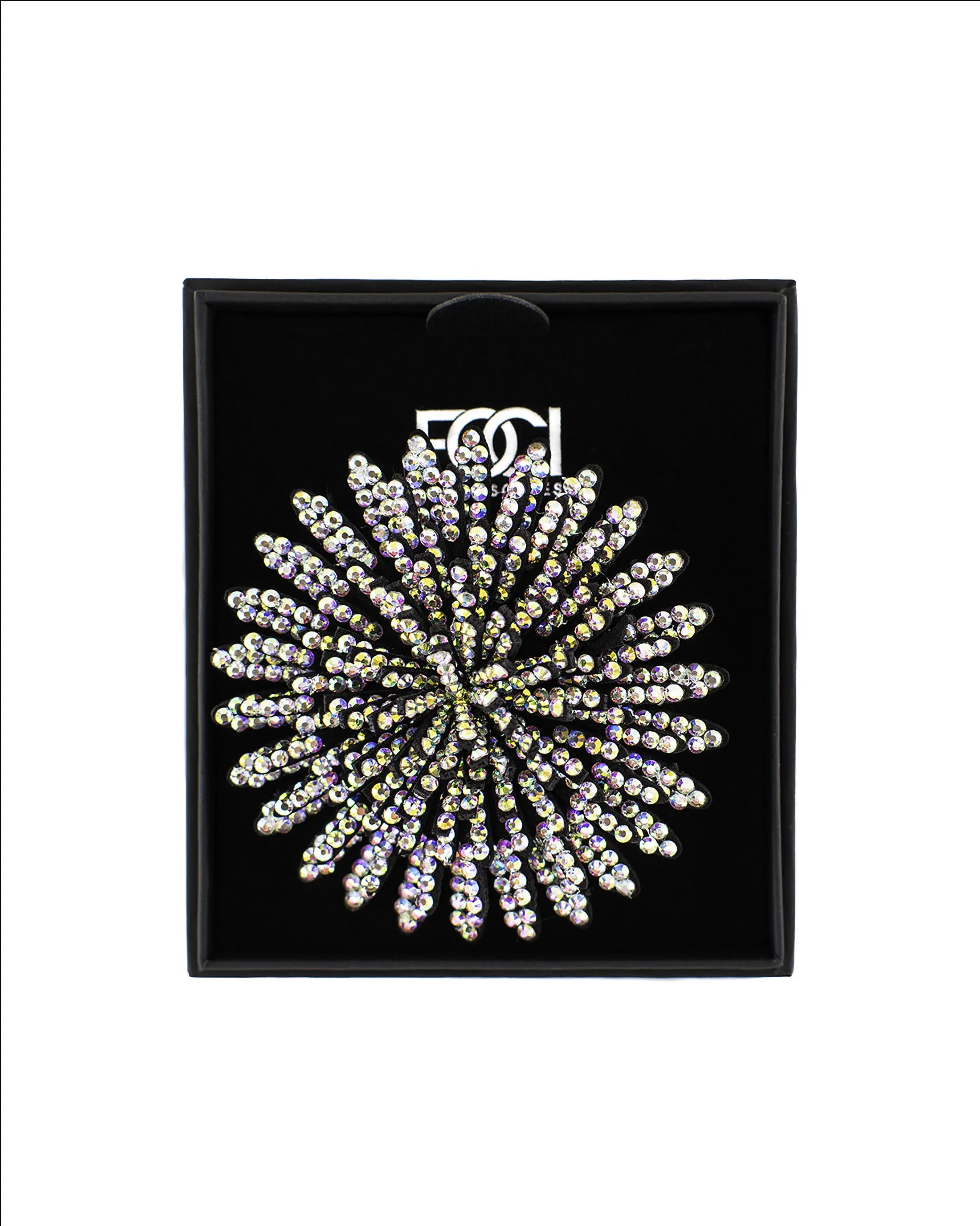 Large Crystal Starburst Lapel Pin