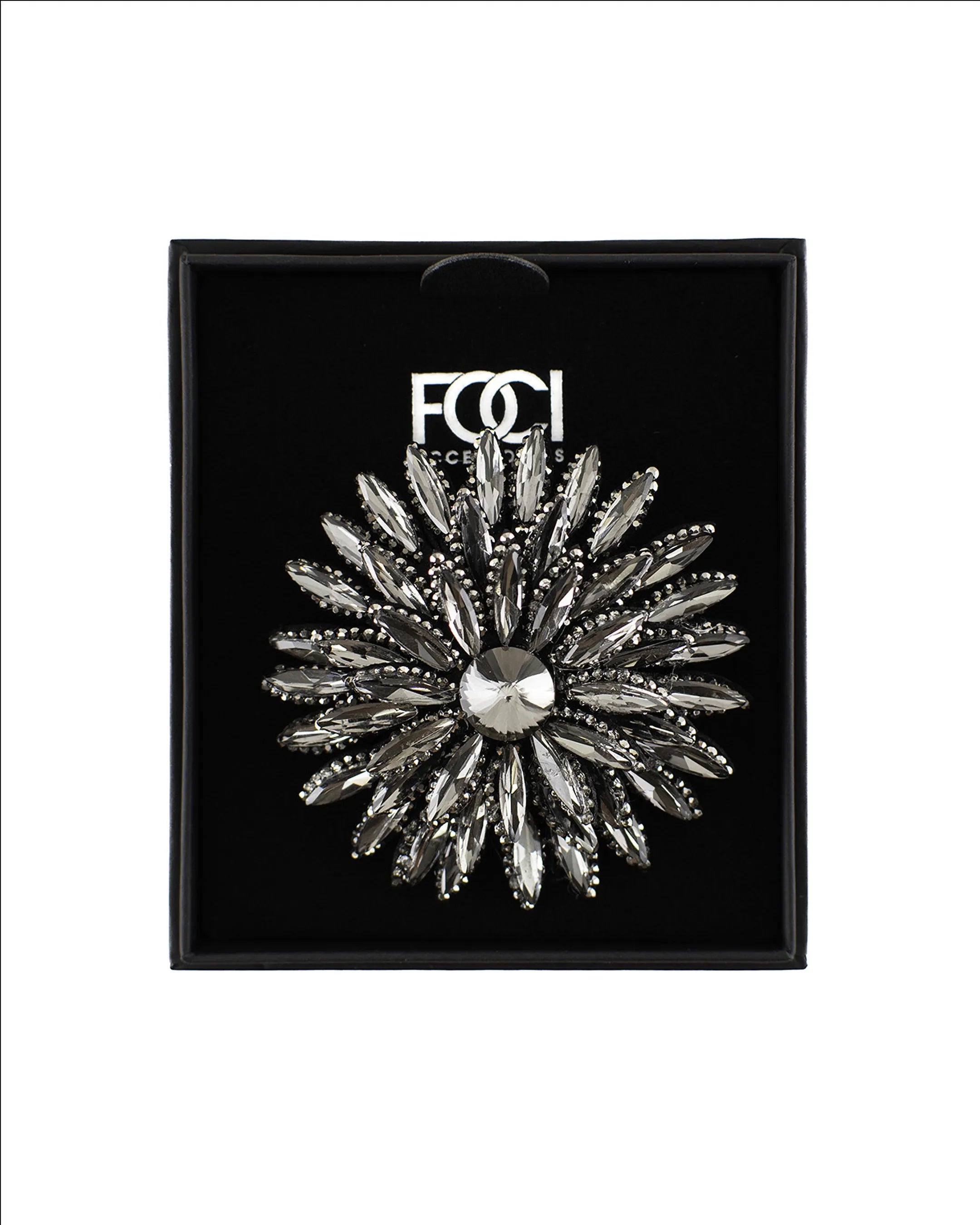 Large Jeweled Sunflower Lapel Pin