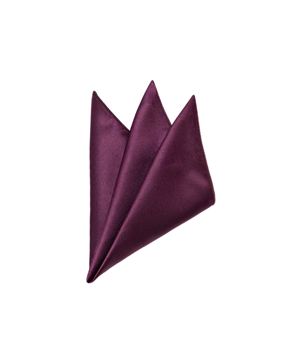 Wine Slim Necktie with Pocket Square | Pocket Square Above View | Dolce Vesta