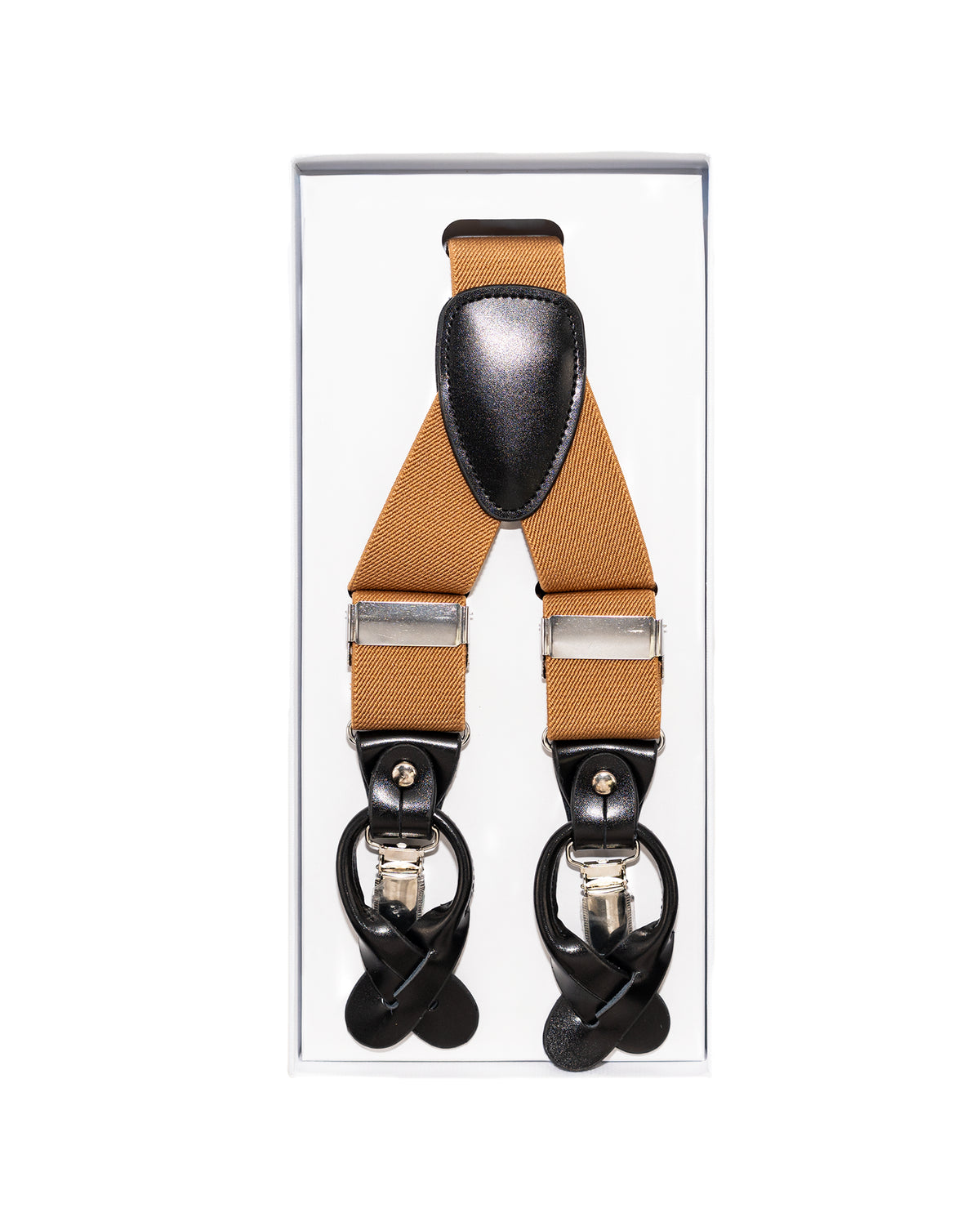Brown FOCI Suspenders | Above in Package | Dolce Vesta