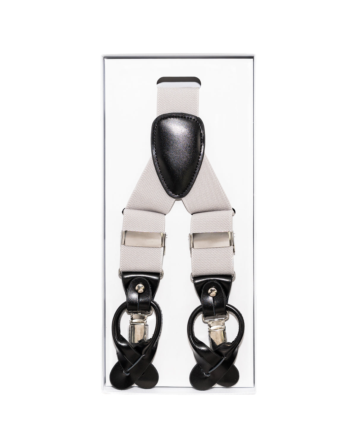 Gray FOCI Suspenders | Above in Package | Dolce Vesta