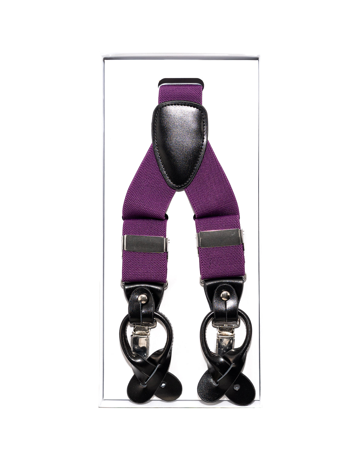 Plum FOCI Suspenders | Above in Package | Dolce Vesta