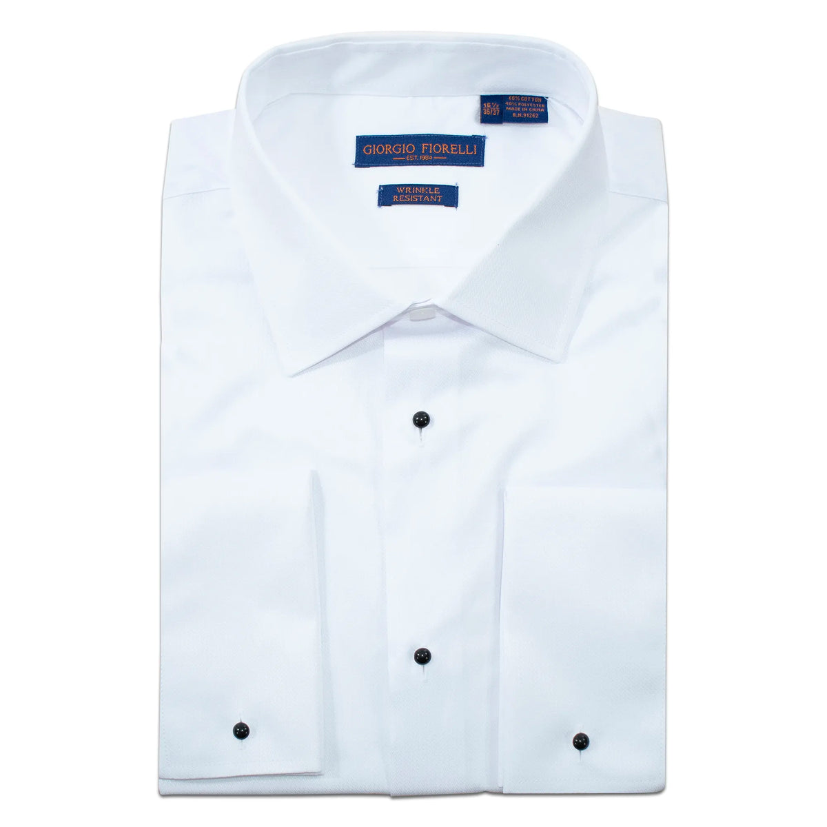 White Slim-Fit Tuxedo Dress Shirt L/16-34/35 / White White Slim-Fit Tuxedo Dress Shirt L/16-34/35 / White