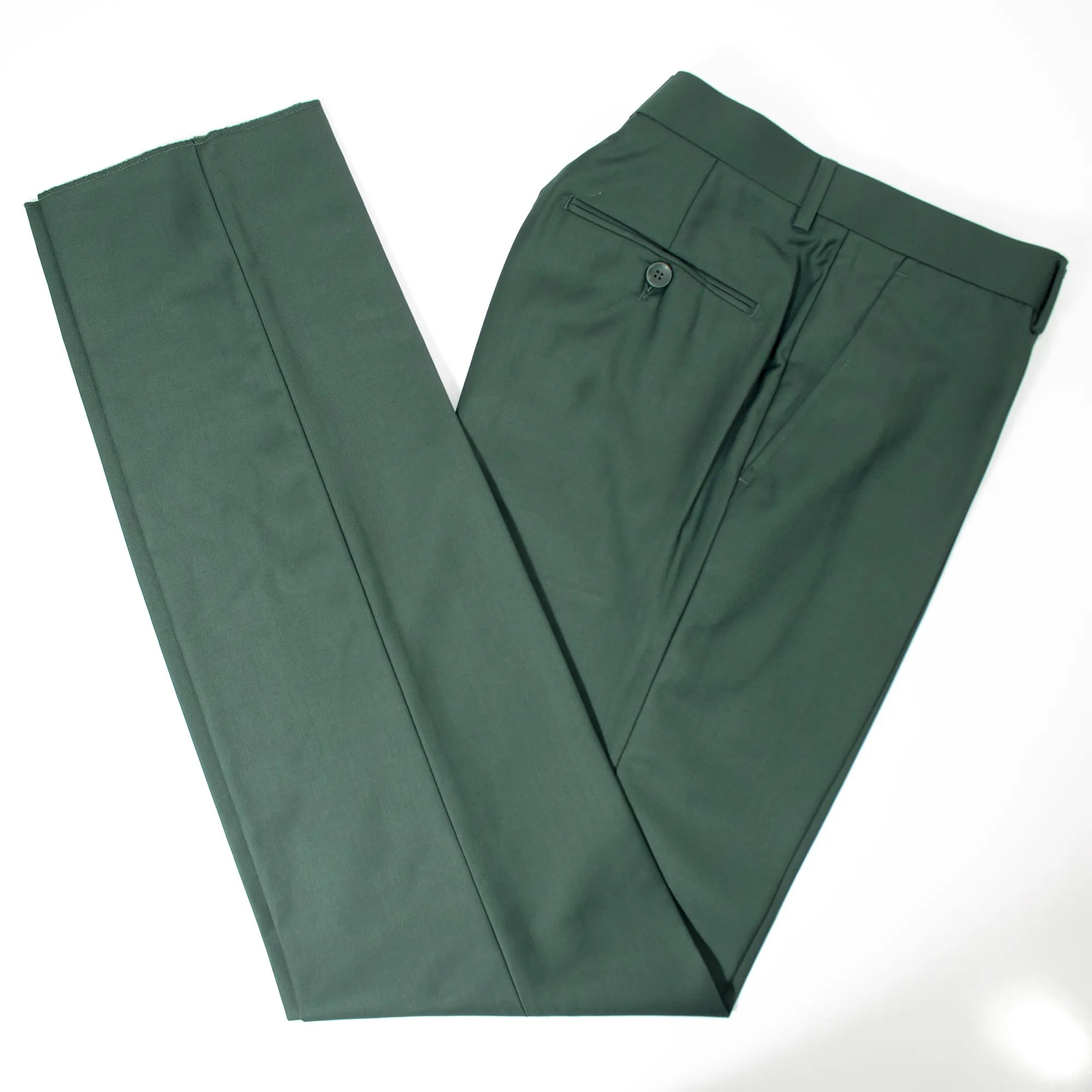 Solid Hunter Green Regular-Fit Pants