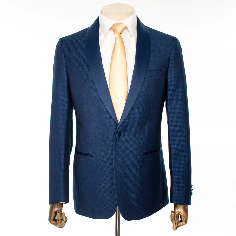 Ink Blue Birdseye Regular-Fit Tuxedo