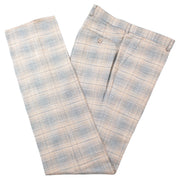 Men's Gray And Beige 2-Piece Suit With Notch Lapels