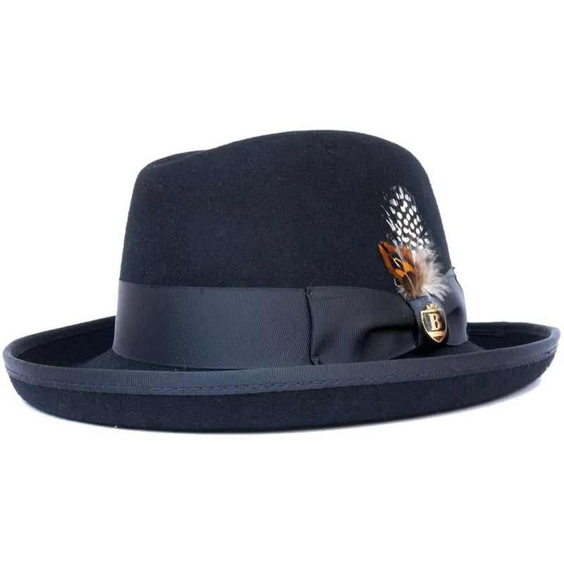 Wool Bound Brim Homburg