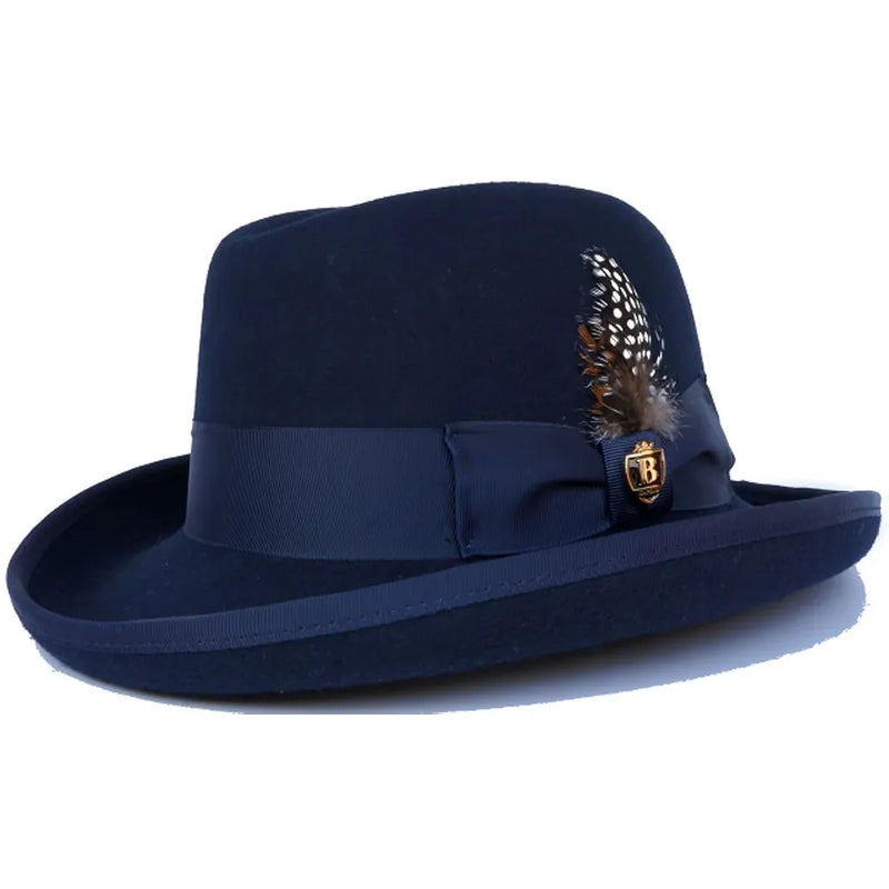 Wool Bound Brim Homburg