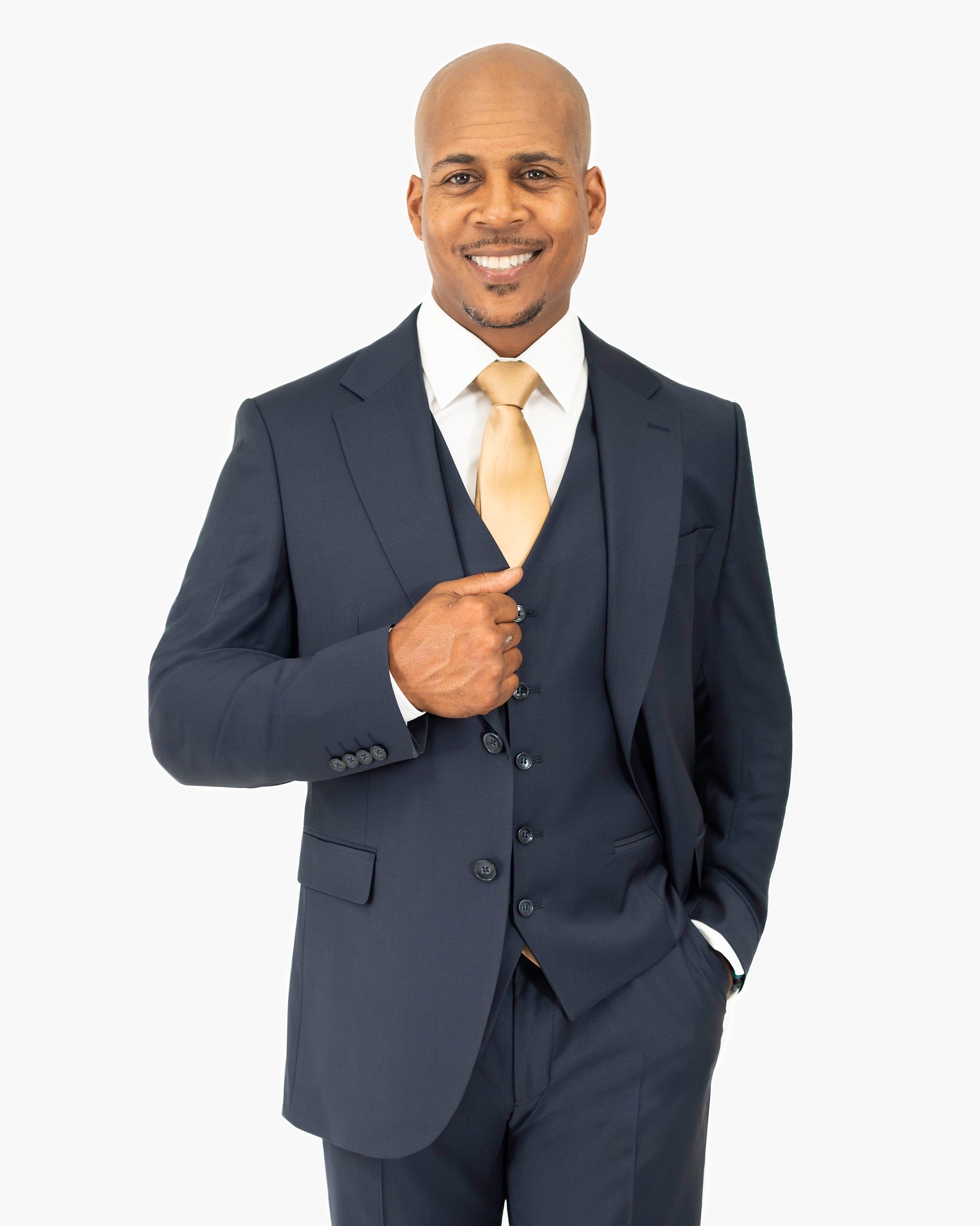 Gabriel | 3-Piece Tailored-Fit Wool Suit