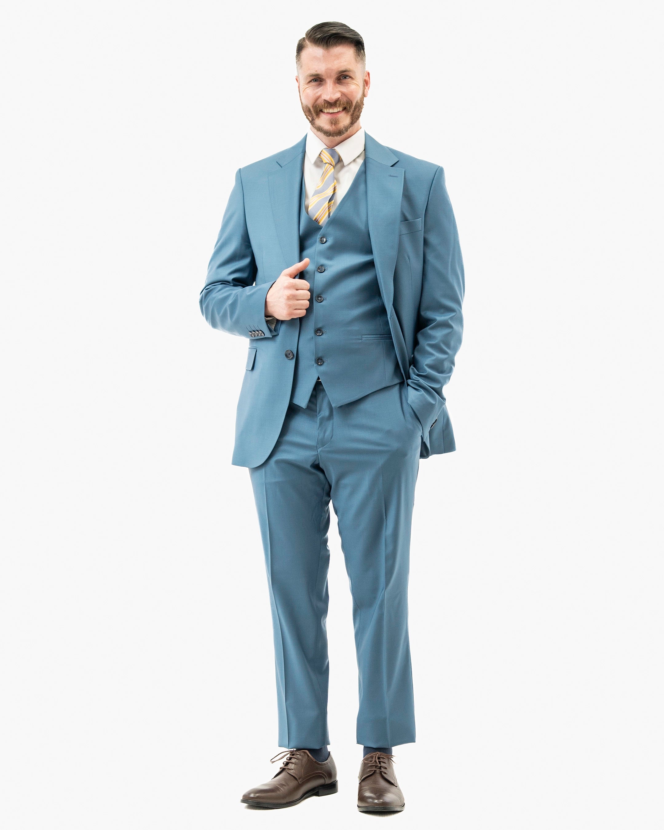 Gabriel | 3-Piece Tailored-Fit Wool Suit