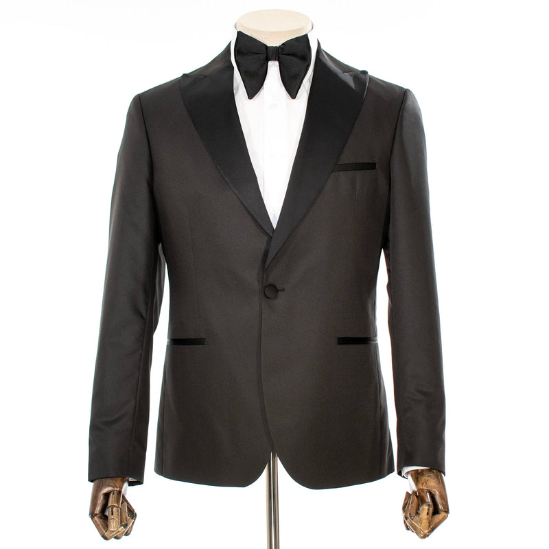 Black Birdseye 3-Piece Tailored-Fit Tuxedo