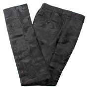 Black Jacquard With Gold Details 2-Piece Slim-Fit Tuxedo